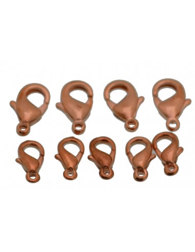 Chiusure moschettone colore Oro rosa in ottone - Varie misure | GDO