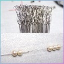 Aghi per occhi pieghevoli infilare le perline fori piccoli 0.15mm lunghe 9cm GDO