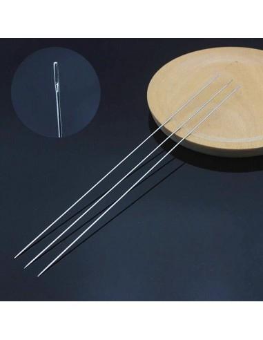 Aghi per occhi infilare le perline 0.45mm Aghi perline in acciaio 2pz  GDO