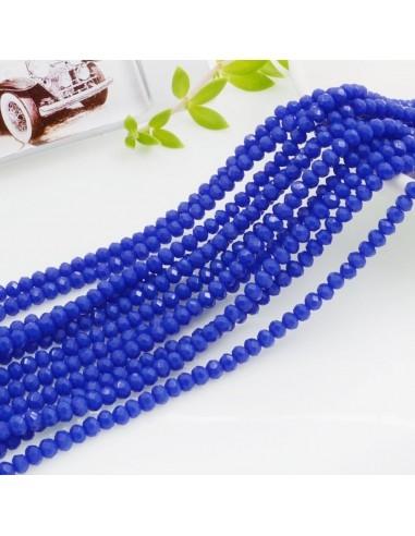 Filo Mezzi Cristalli Blu Rondelle Sfaccettate 2.5x3.5mm 110pz GDO