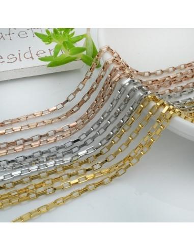 Catena in acciaio rettangolare 2x4mm 1mt  GDO