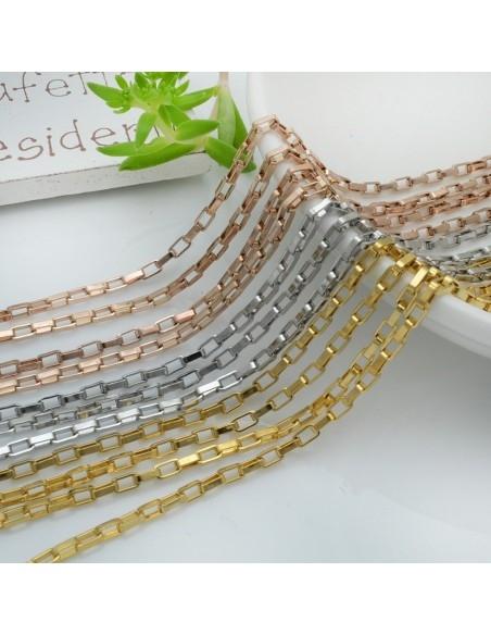 Catena in acciaio rettangolare 2x4mm 1mt  GDO