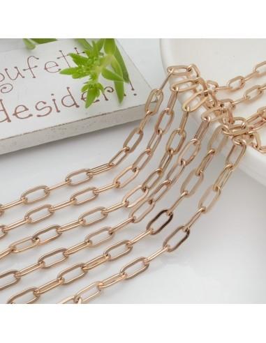 Catena rettangolare con filo piatto e saldato 3x7mm in acciaio 1mt GDO