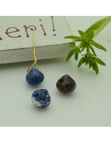 Goccia pietra dura sfaccettata sodalite 5.5mm 2pz - GDO