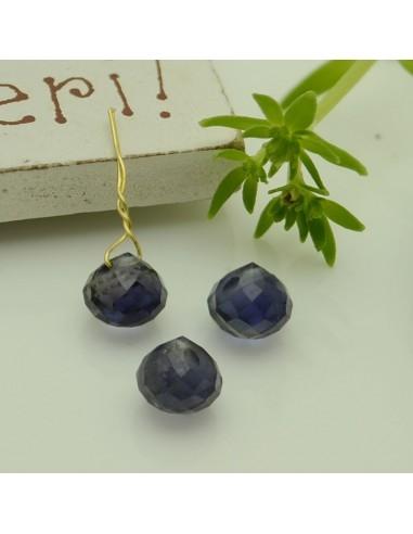 Goccia pietra dura sfaccettata iolite 6mm 2pz - GDO