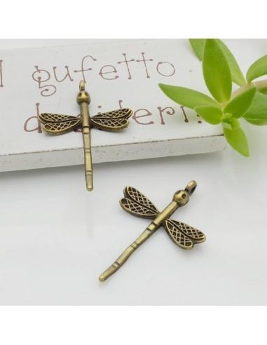 Ciondolo forma libellula in zama 19x28 mm 1pz Gioie d'Oriente