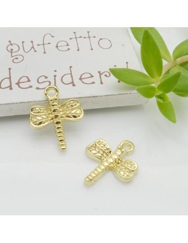 Ciondolo libellula in zama 14 x 18 mm 1pz Gioie d'Oriente