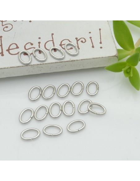 Anellini ovali aperti in acciaio 0.8x4x6mm GDO