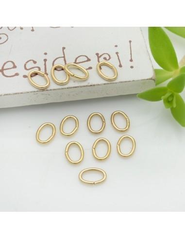 Anellini ovali aperti in acciaio 0.8x4x6mm GDO