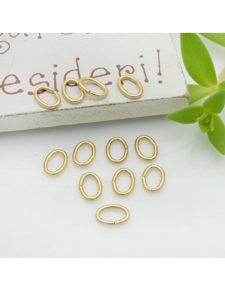 Anellini ovali aperti in acciaio 0.8x4x6mm GDO