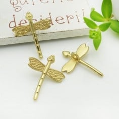 Ciondolo libellula in zama con anellini 18x22 mm 1pz Gioie d'Oriente