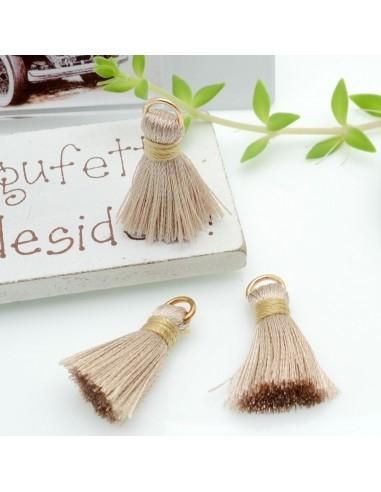 Ciondolo nappina di seta colore beige 22mm 2pz | GDO
