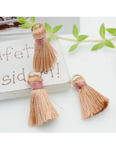 Ciondolo nappina di seta colore salmone scuro 22mm 2pz | GDO
