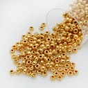 perline Rocaille Miyuki 11/0 Galvanized Gold confezione da 10g Misurano 2mm