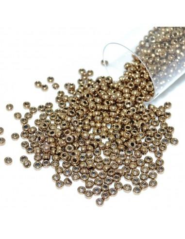 perline Rocaille Miyuki 11/0 Metallic Bronze confezione da 10g Misurano 2mm GDO