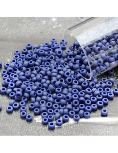 perline Rocaille Miyuki 11/0 Matte Opaque Cobalt confezione da 10g Misurano 2mm gdo