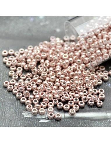 perline Rocaille Miyuki 11/0 Galvanized Blush confezione da 10g Misurano 2mm GDO