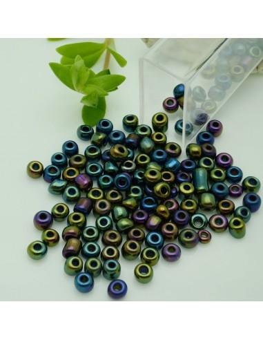 Perline di conteria in vetro colore mix 3 mm 4 mm