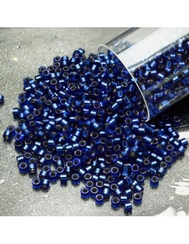 perline delica Miyuki 11/0 Silver Lined Royal Blue confezione da 10g Misurano 1.6mm GDO