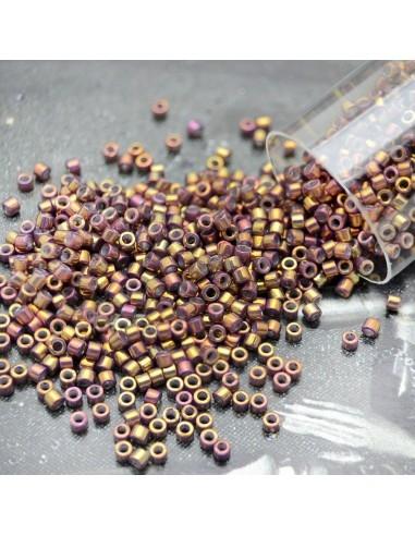 perline delica Miyuki 11/0 Metal Earth Batik Gold Iris confezione da 10g Misurano 1.6mm GDO