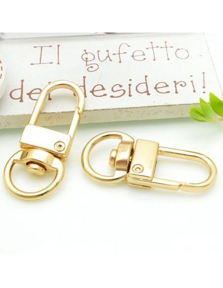 Moschettone girevole per catena borse 35 x 15 mm