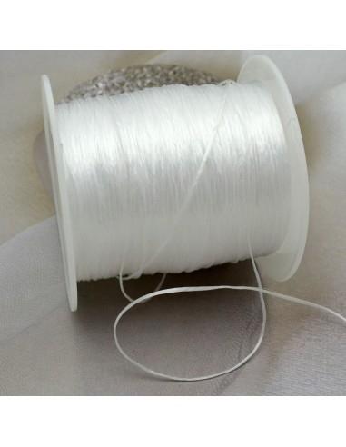 Filo elastico piatto in silicone trasparente, 1mm, bobina da 45mt, qualità AAA, marchio Gioie d'Oriente