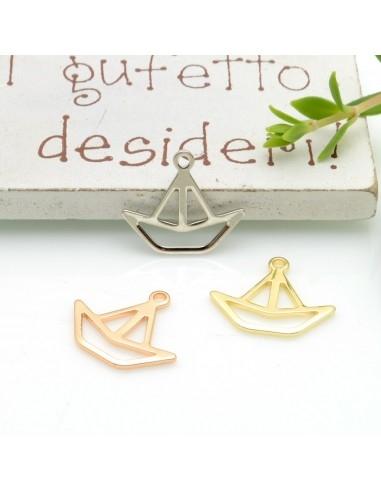 Ciondolo forma Barchetta 12x14mm 2 pz GDO