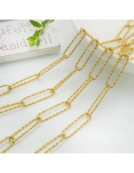 Catena rettangolare in acciaio 5x20mm con filograffetta colore varia  GDO