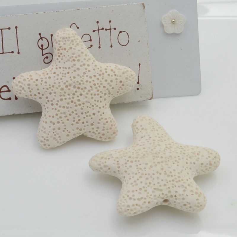 Pietre di lava a forma di stella marina 26mm 2pz GDO