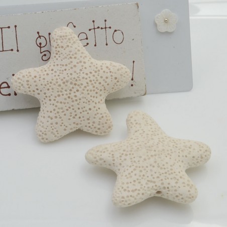 Pietre di lava a forma di stella marina 26mm 2pz GDO