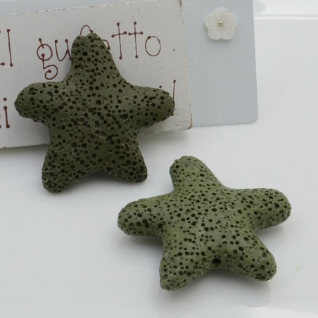 Pietre di lava a forma di stella marina 26mm 2pz GDO