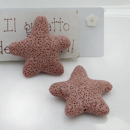 Pietre di lava a forma di stella marina 26mm 2pz GDO