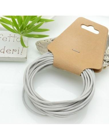 Cordino in pelle colore grigio chiaro 1.5mm 3mt GDO