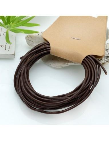 Cordino in pelle colore marrone 1.5mm 3mt GDO