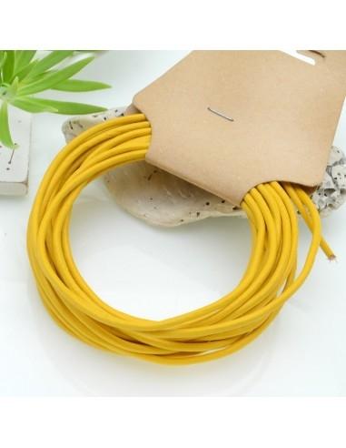 Cordino in pelle colore giallo scuro 1.5mm 3mt GDO