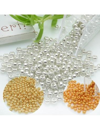 Perline di conteria due colori 3x4mm 90 pz circa GDO