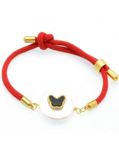 Base bracciale in corda regolabile con terminali in acciaio 3mm 1pz
