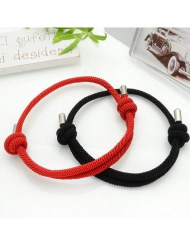 Base bracciale in corda regolabile vari colori con terminali in acciaio argento 3mm 1pz