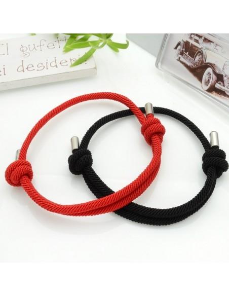 Base bracciale in corda regolabile vari colori con terminali in acciaio argento 3mm 1pz