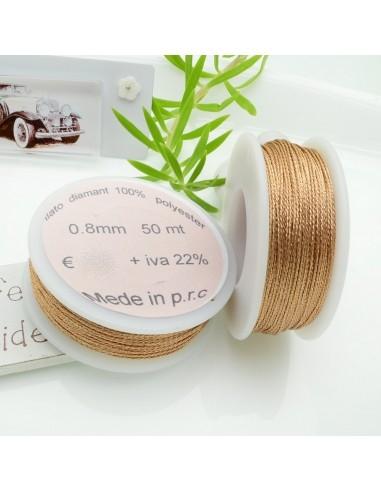 Filo per uncinetto in lurex colore oro rosa 0.8mm 50mt GDO