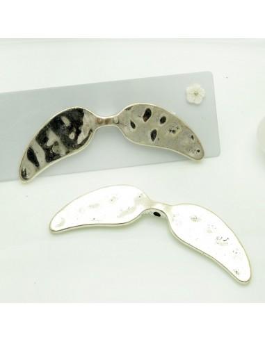 Distanziatori in metallo lucido a forma di ali 77x17mm 1pz