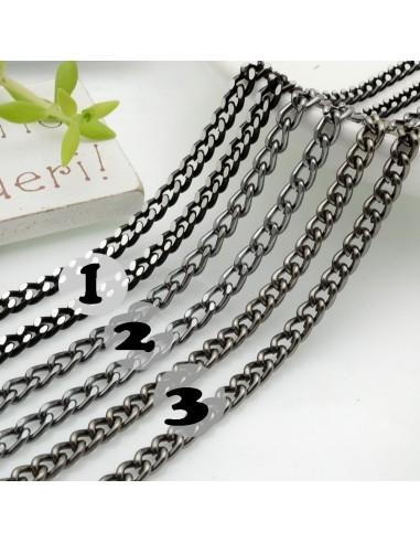 Catena groumette in alluminio colore nero 1mt GDO