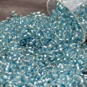 Perline Rocaille Miyuki 15/0 Silver Lined Aquamarine confezione da 10g Misurano 1.5mm | GDO