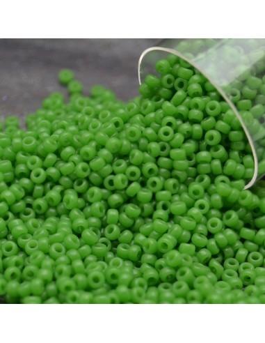 Perline Rocaille Miyuki 15/0 Opaque Green confezione da 10g Misurano 1.5mm | GDO