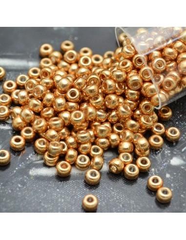 Perline Rocaille Miyuki 8/0 Galvanized Yellow Gold 3mm 10gr|GDO