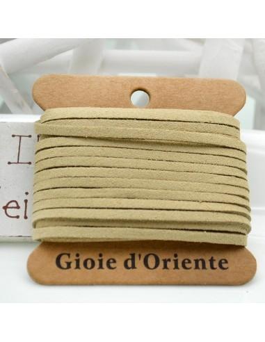 Filo in alcantara colore beige 5mt 3mm|GDO