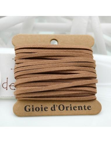 Filo in alcantara colore cammello 5mt 3mm|GDO