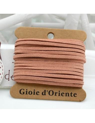 Filo in alcantara colore rosa 5mt 3mm|GDO