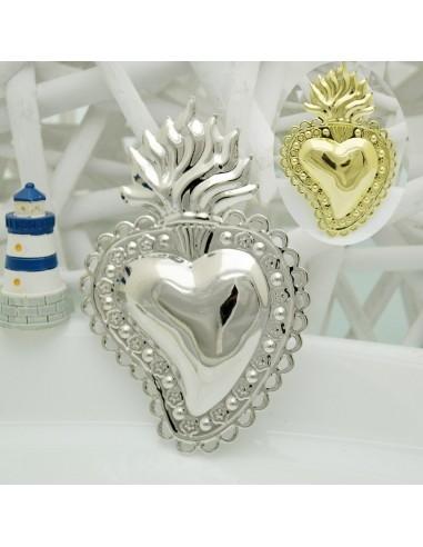 Ciondolo cuore sacro in vari colori 60x90mm 1pz | GDO