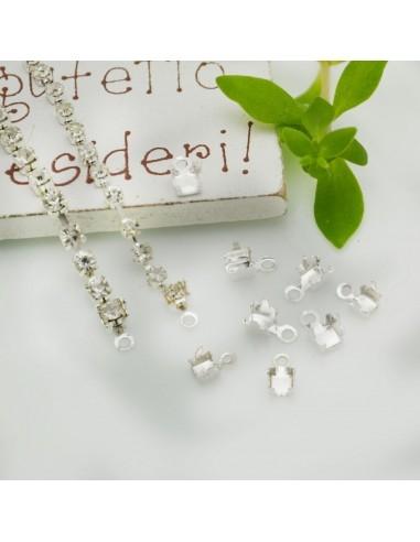 Terminali di varia misura per catene con strass 10pz|GDO